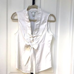 White Black sleeveless top